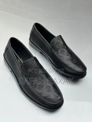 Original Men’S Black Louis Vuitton Leather Loafers