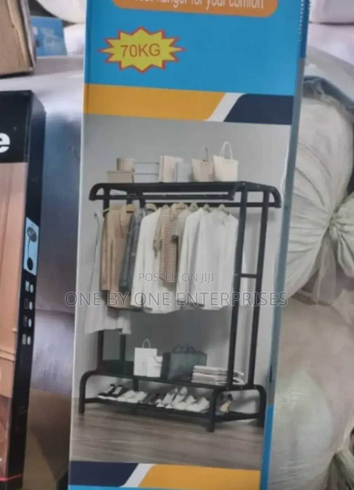 Double Clothes Rail Hanging Rack Garment Display Stand.