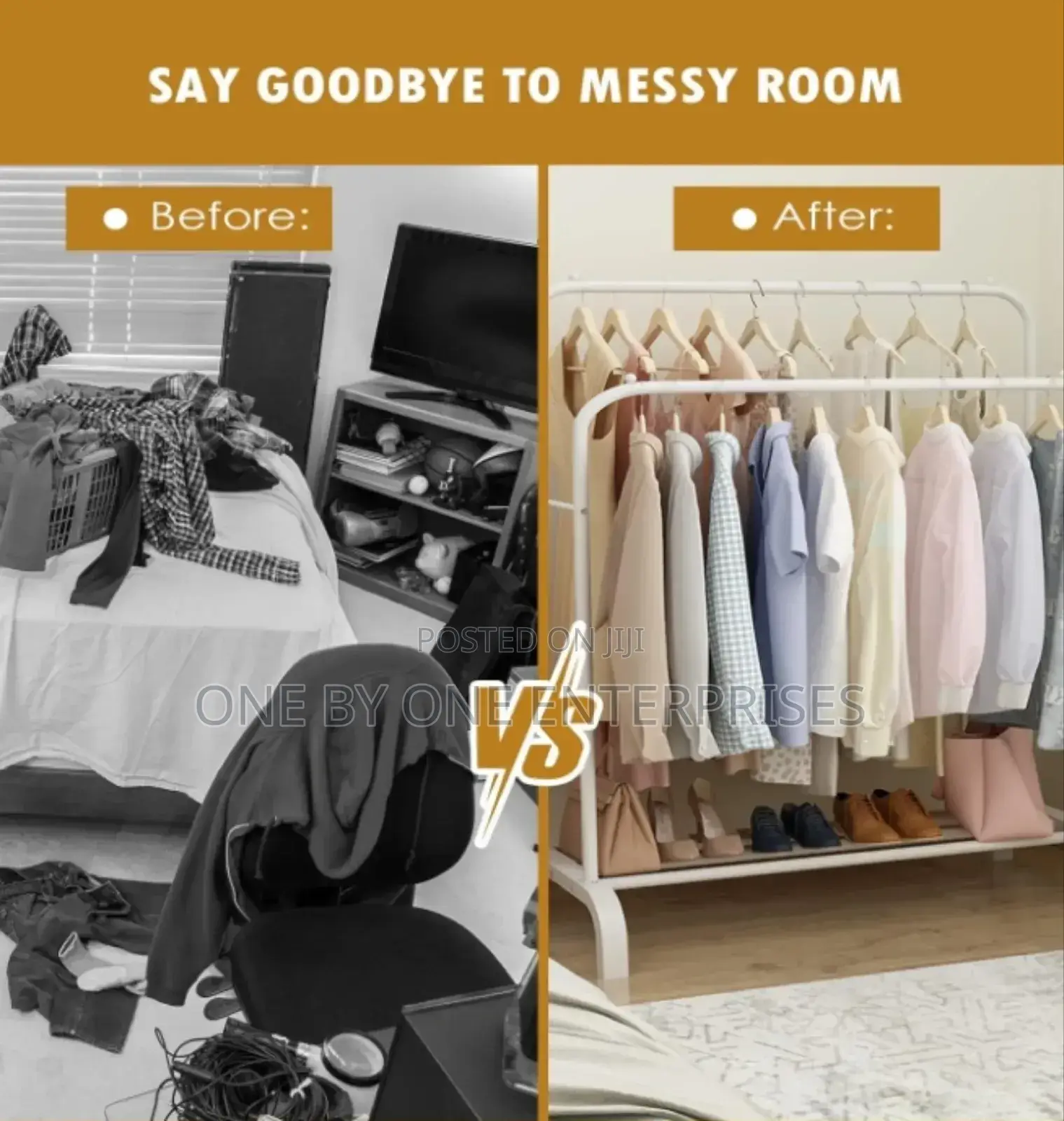 Double Clothes Rail Hanging Rack Garment Display Stand.