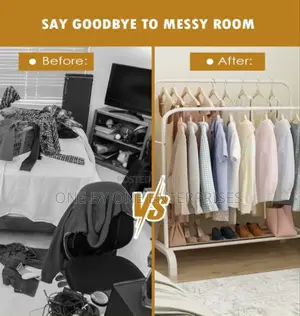 Double Clothes Rail Hanging Rack Garment Display Stand.
