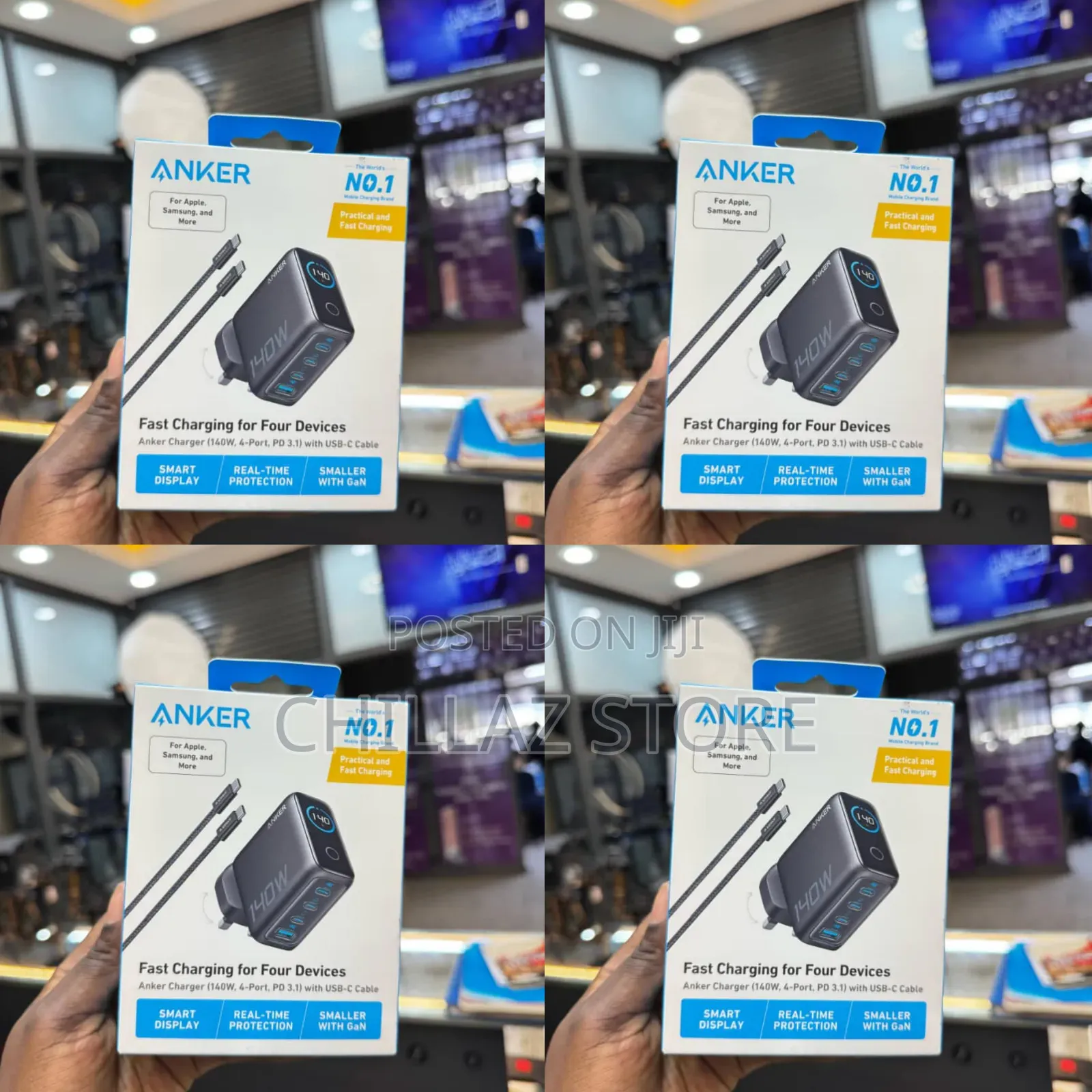 Anker 4 Ports Fast Charger.