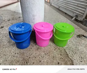 Plastic Buckets Plplastic Buckets for School/Home Use 1pc