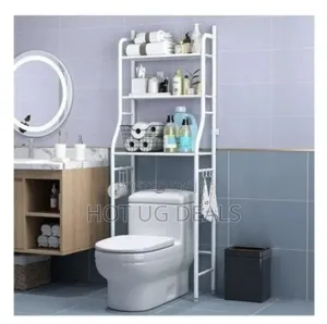 3 Tier Over The Toilet Storage Rack Organizer- White