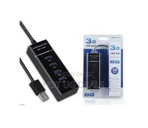 Usb Hub 3.0 Super-speed 30cm For Desktop Laptop 4port-black