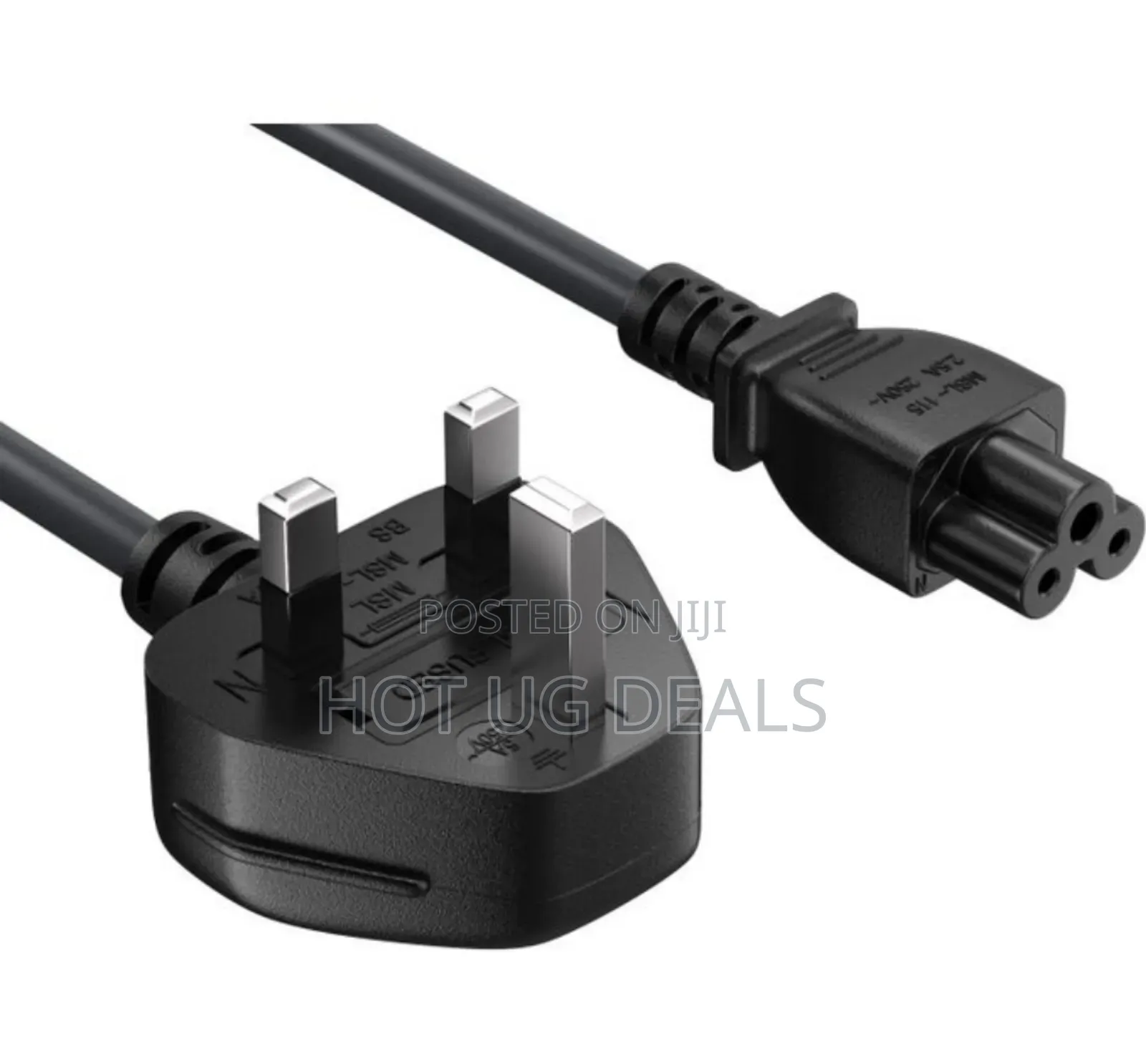 3 Pin Ac Power Cable/Cord With Fuse Uk Plug