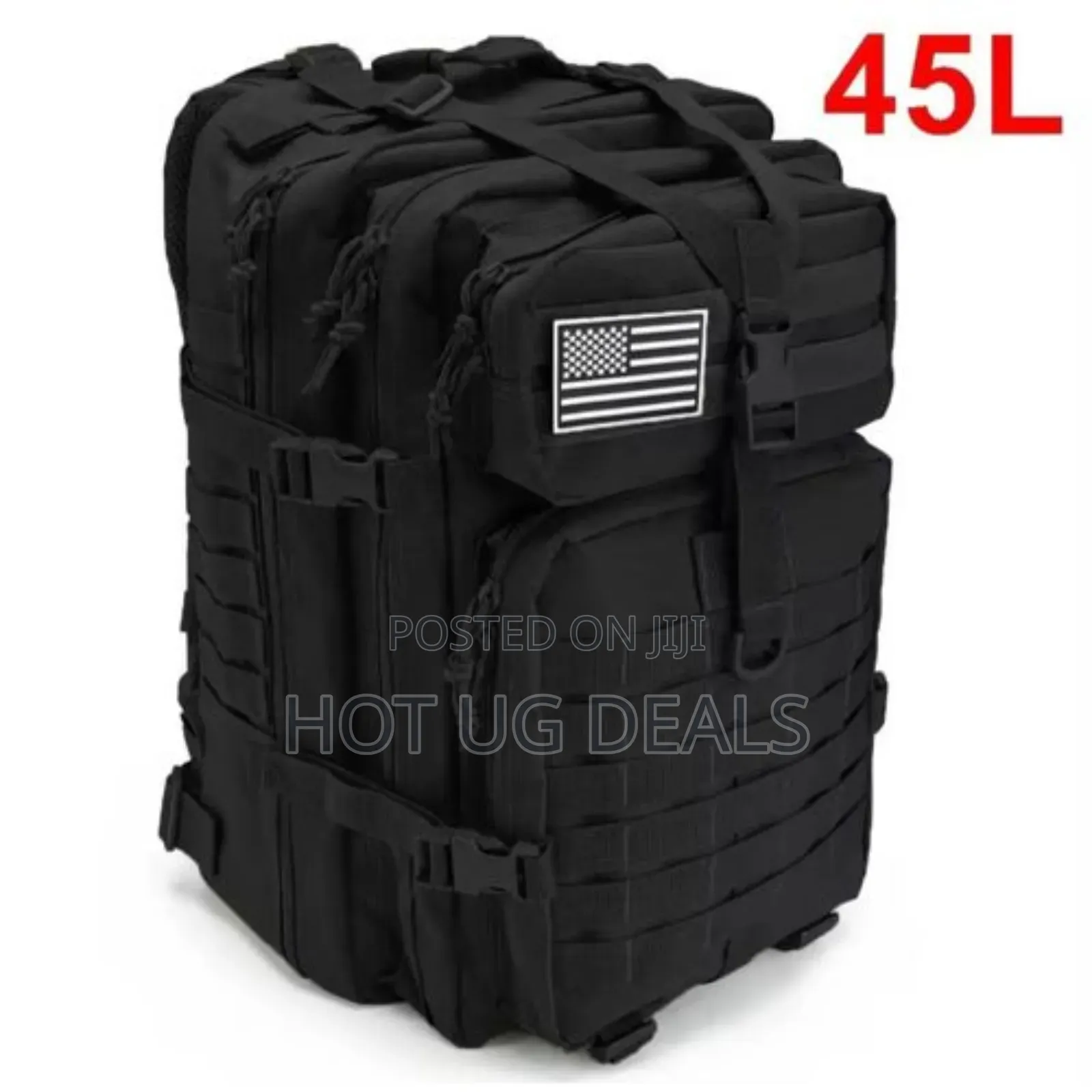 45l Large Capacity Tactical Backpack - Black
