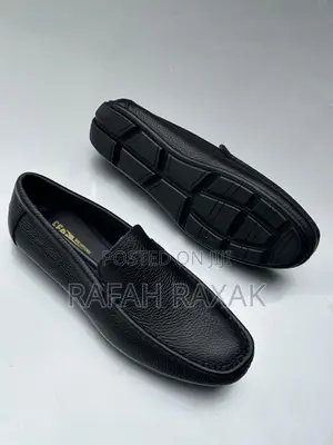Original Men’S Black Salvatore Ferragamo Leather Moccasins