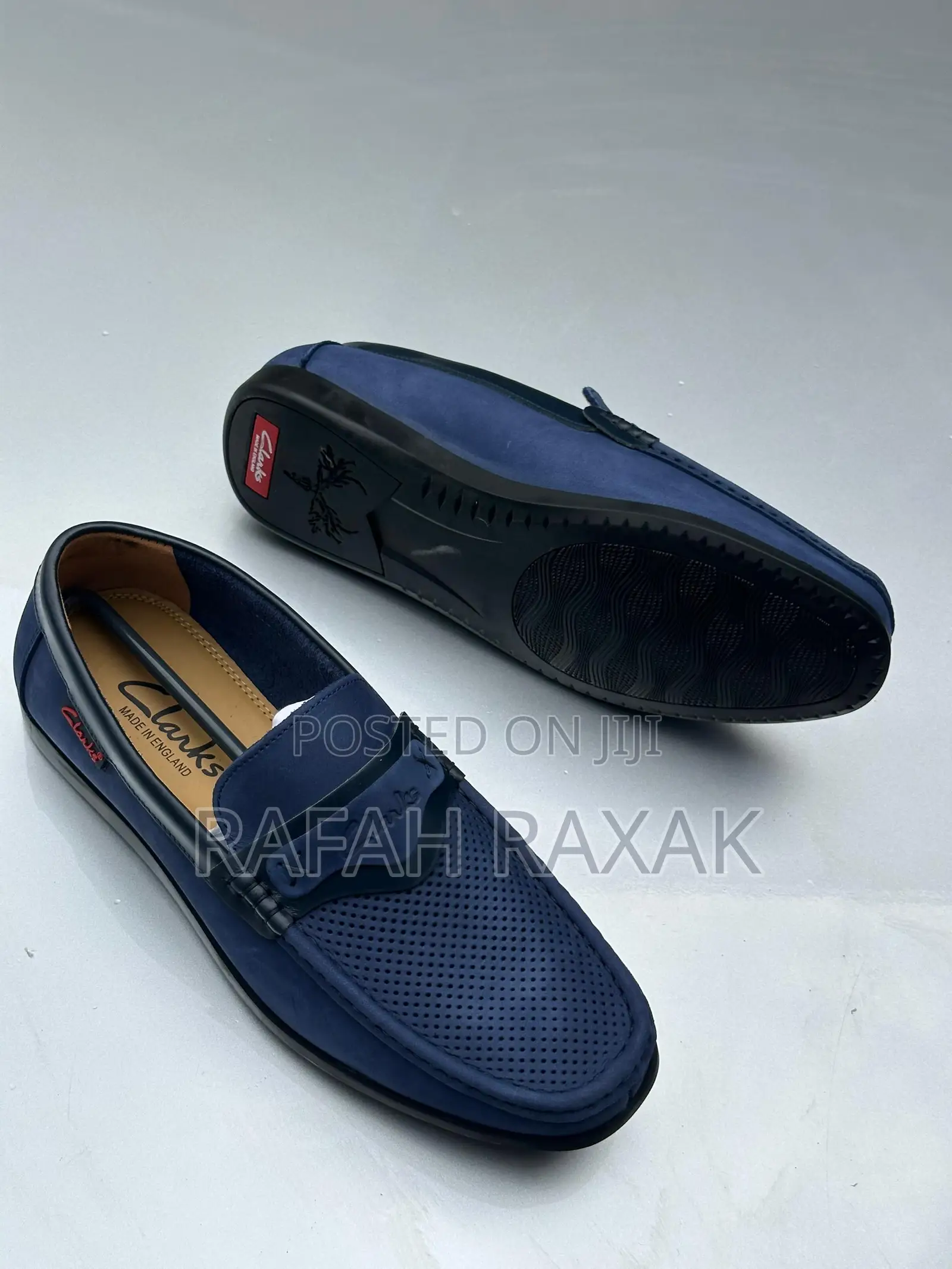 Original Men’S Navy Blue Clarks Loafer Moccasins