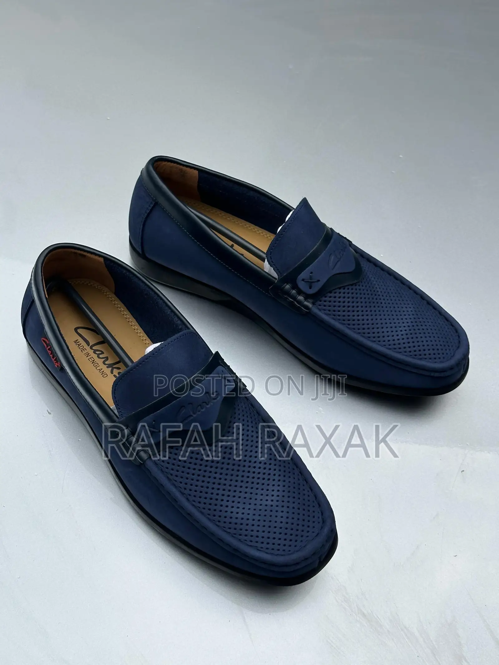 Original Men’S Navy Blue Clarks Loafer Moccasins
