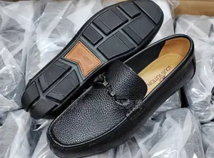 Original Men’S Black Louis Vuitton Leather Moccasins