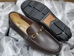 Original Men’S Dark Tan Louis Vuitton Leather Moccasins