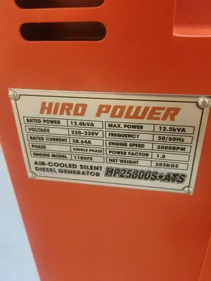 Silent Diesel Generator 12.5kva 22hp