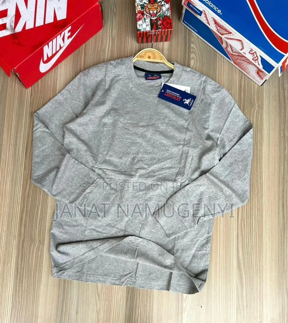 Plain Gray Long Sleeved Tshirt
