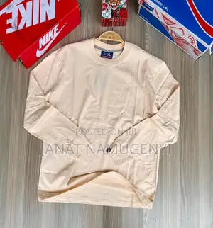 Plain Cream Long Sleeved Tshirt