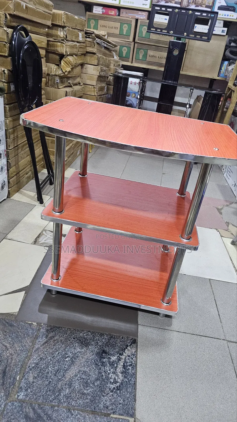 3 Steps Wooden Tv Stand