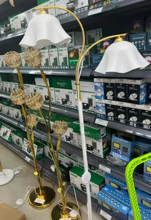 Classic White and Gold Floor Lamp
