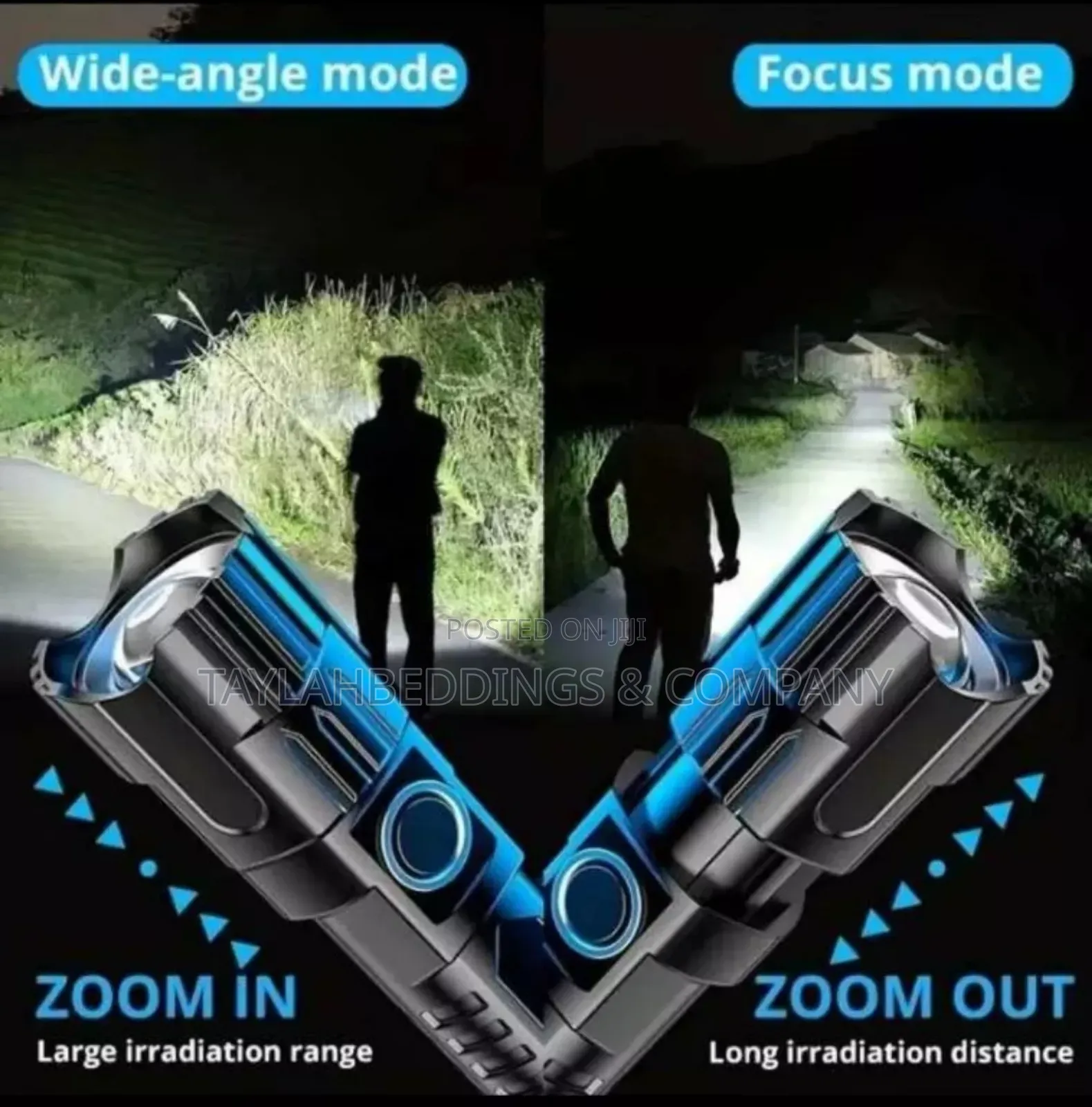Super Bright Military Telescopic Zoom Flashlight Waterproof