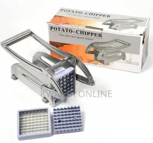 French Fries Potato Chips Cutter Machine With Blade-Silver