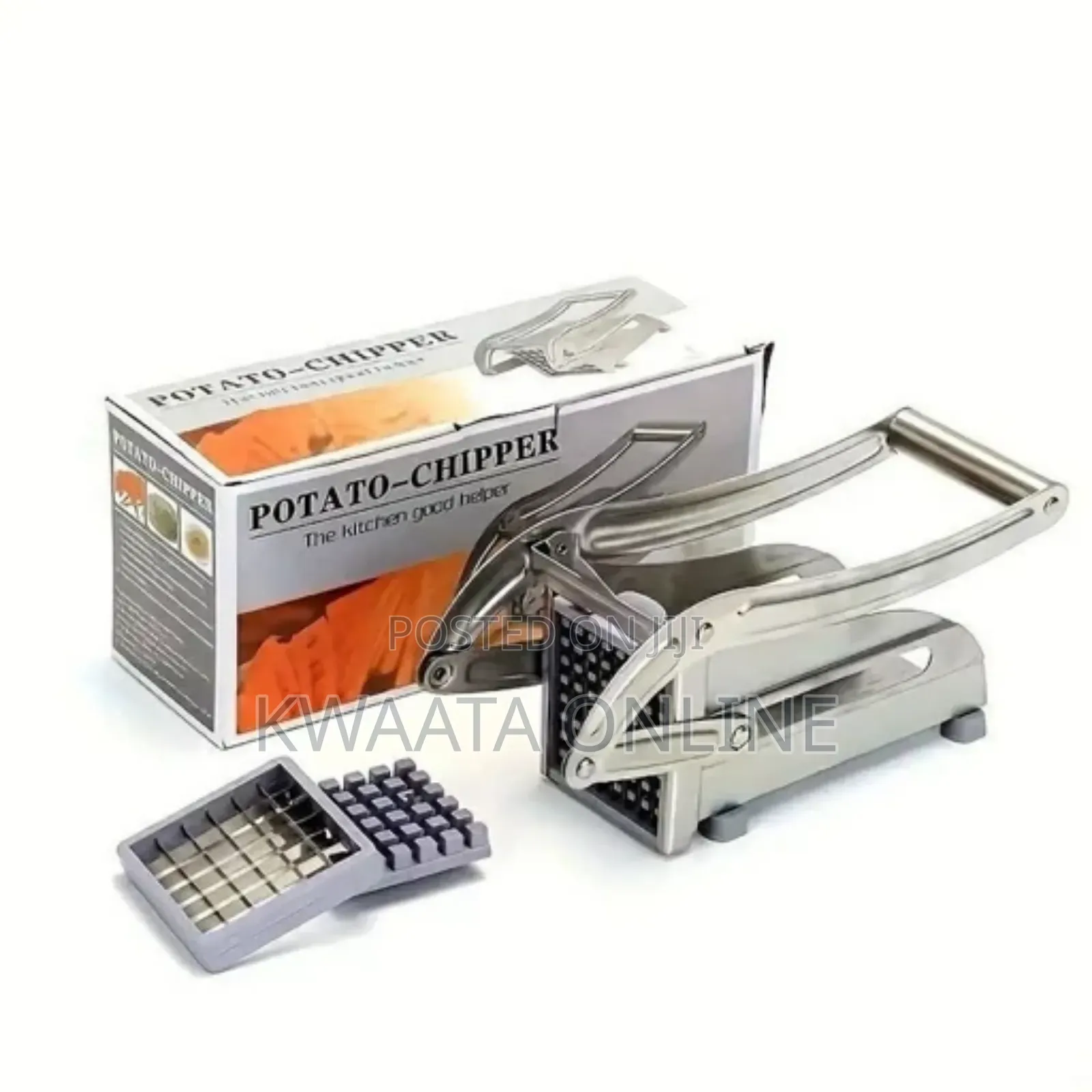 French Fries Potato Chips Cutter Machine With Blade-Silver