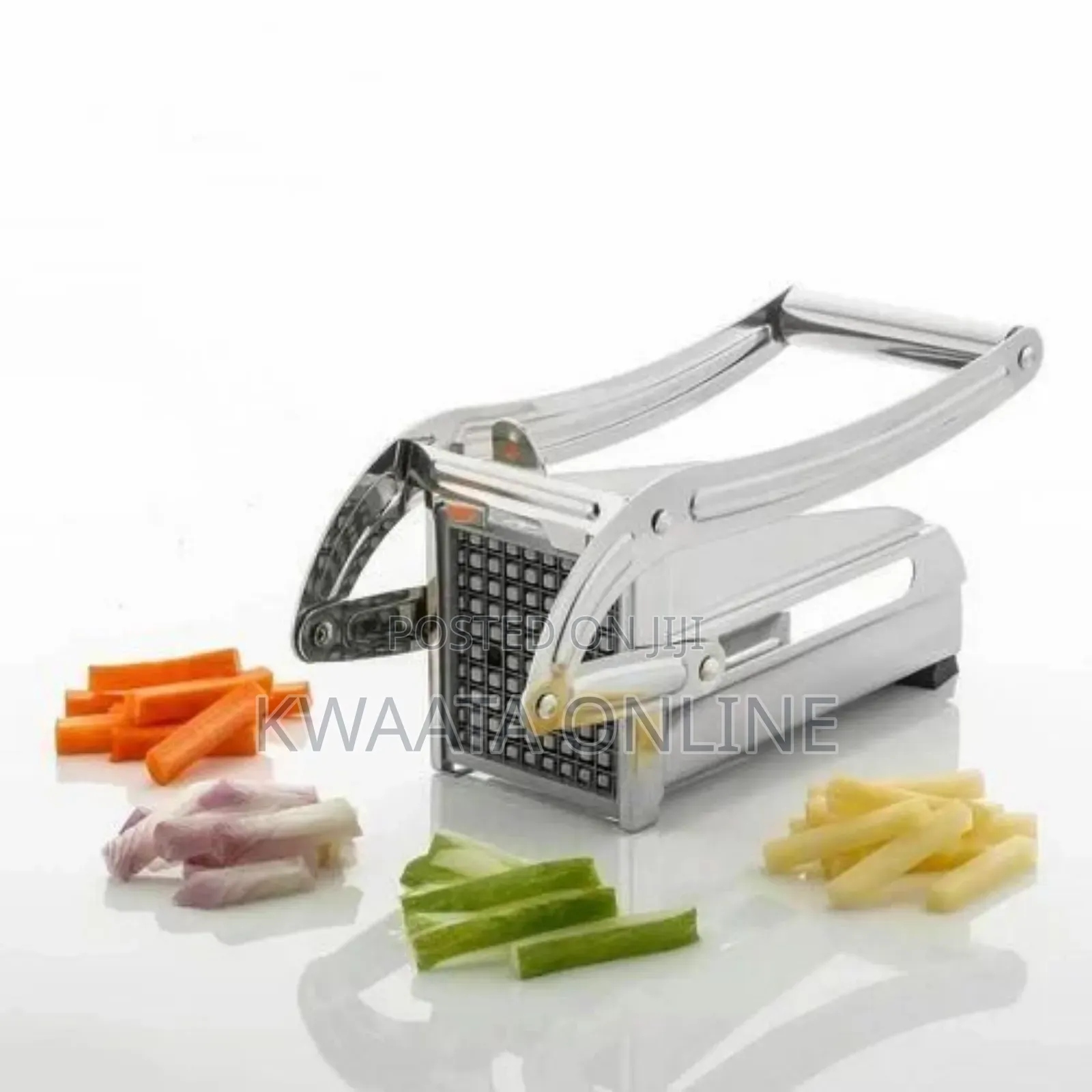 French Fries Potato Chips Cutter Machine With Blade-Silver