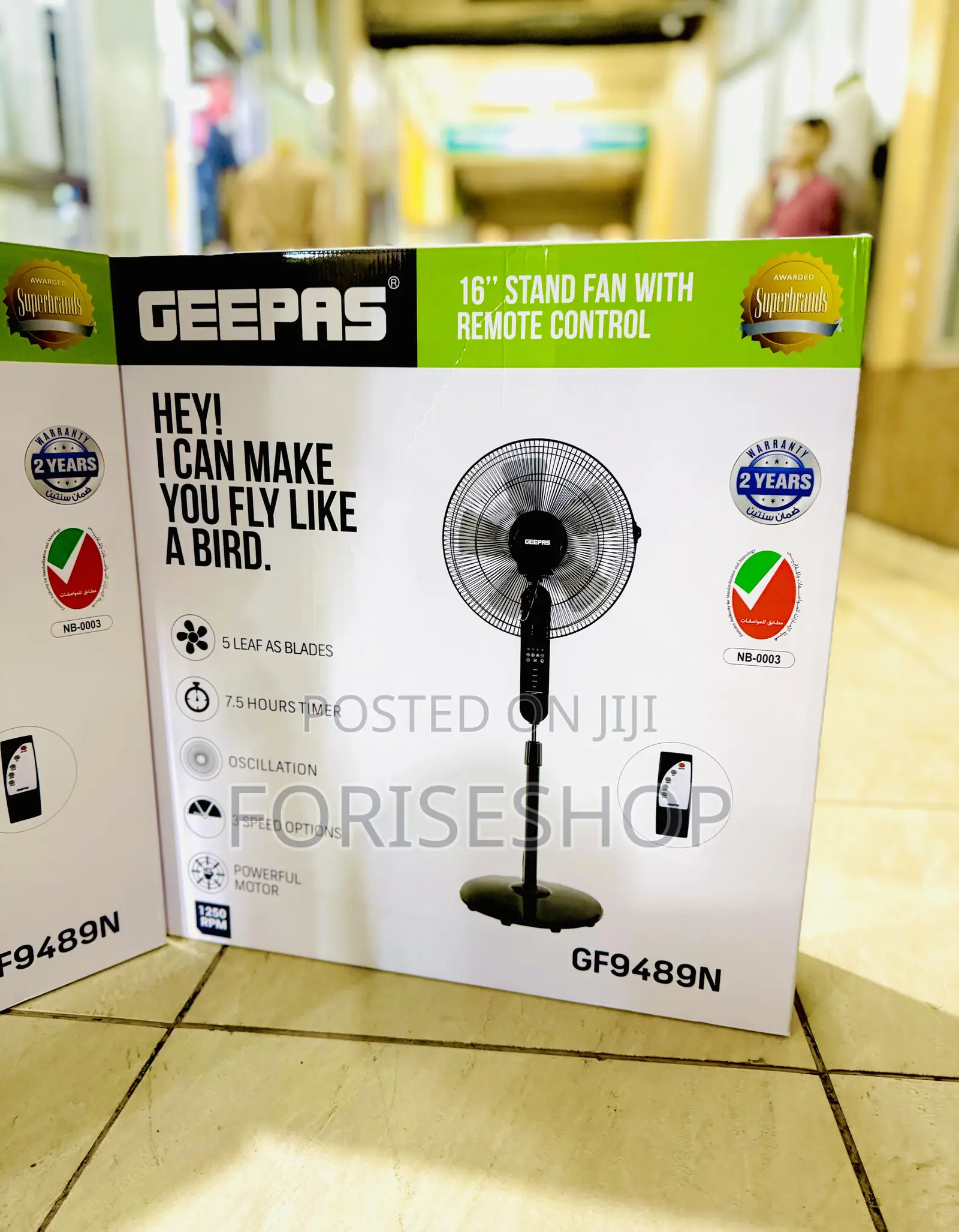 Geepas 16inch Fan With Remote