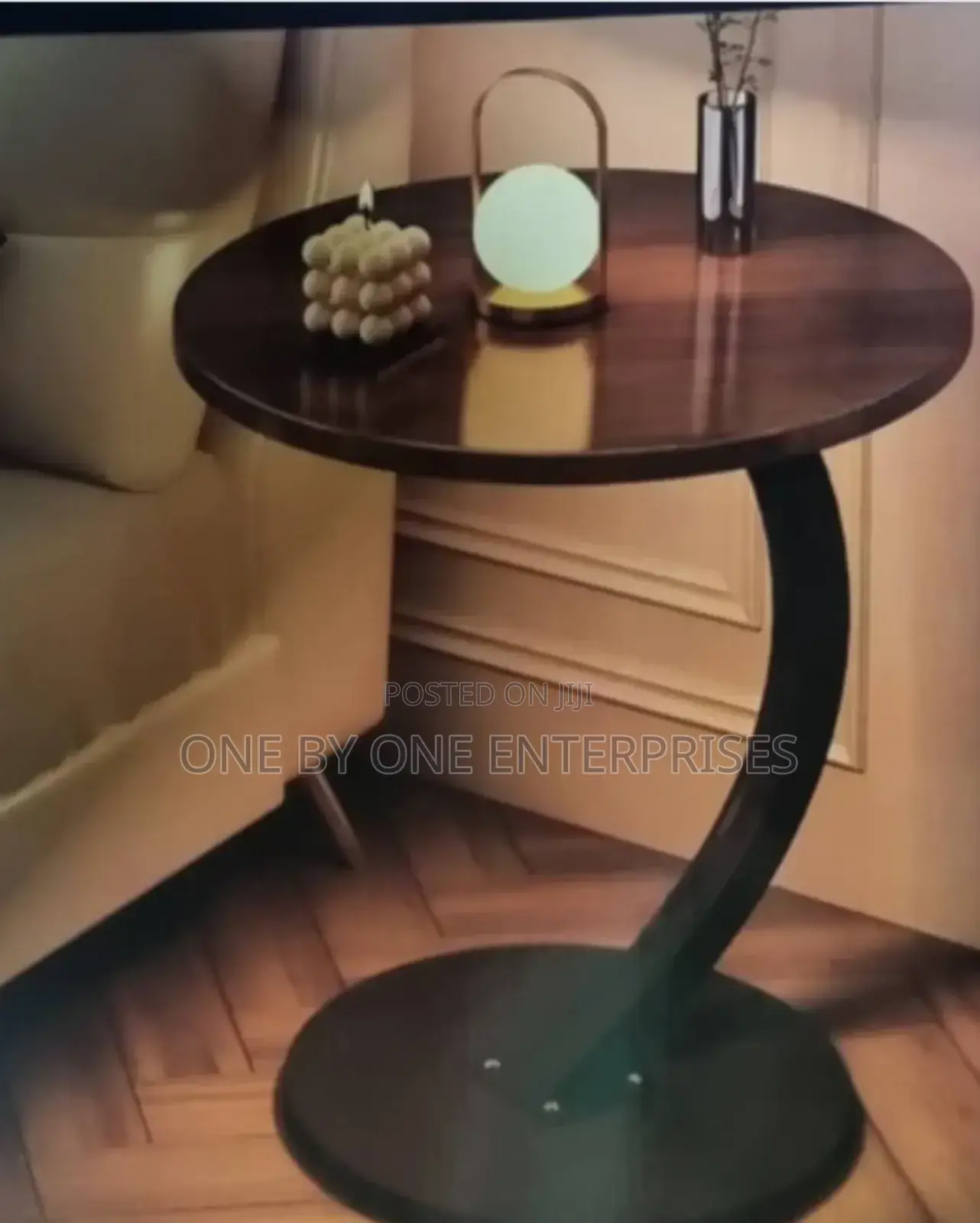 Round Side Table C Shaped Coffee Table