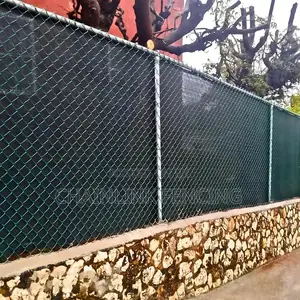 Chain-Link Fencing With a Privacy Ccreen