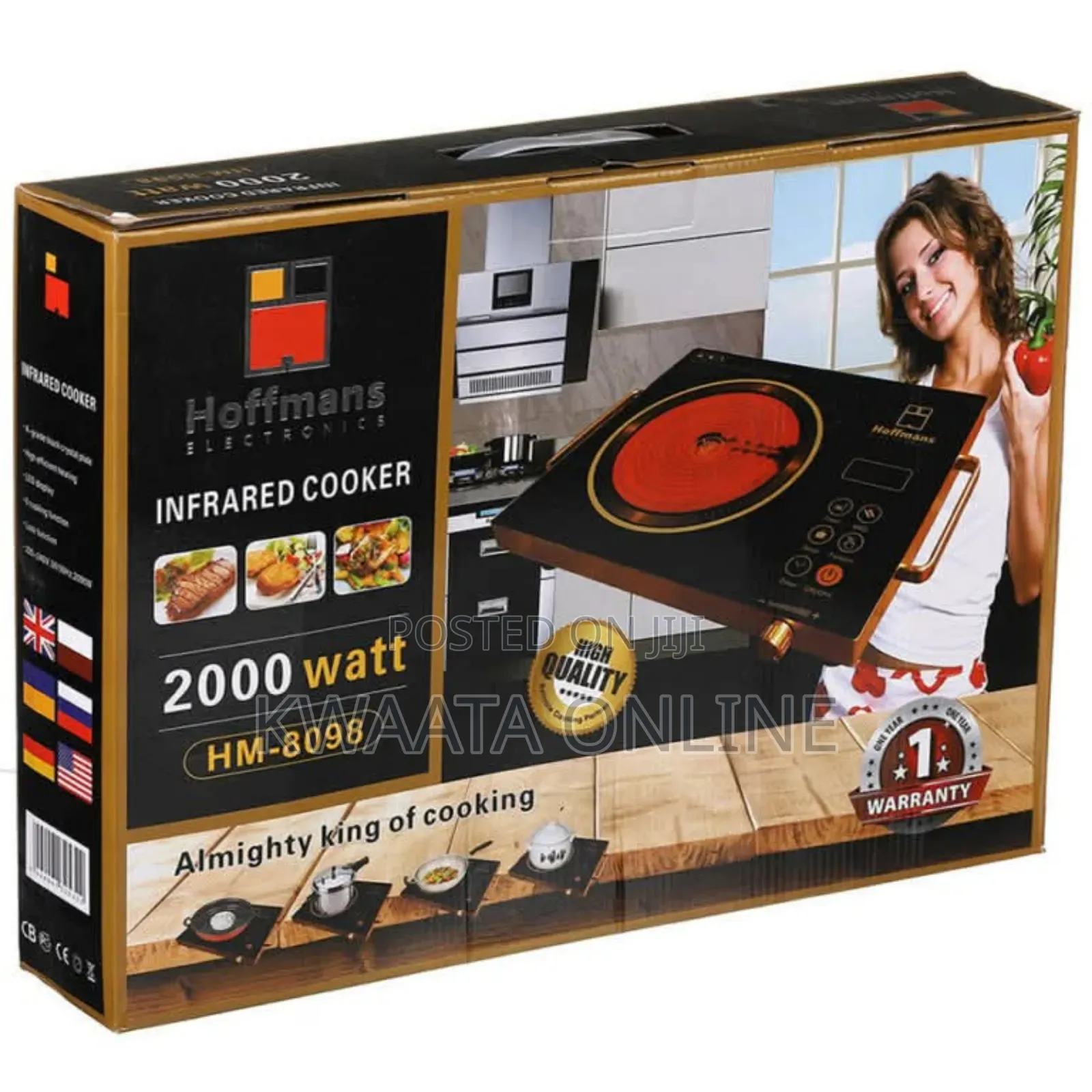 Hoffmans Single Burner Infared Cooker Hm-8098