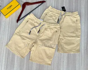 Plain Cream Fendi Shorts