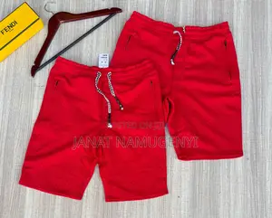 Plain Red Fendi Shorts