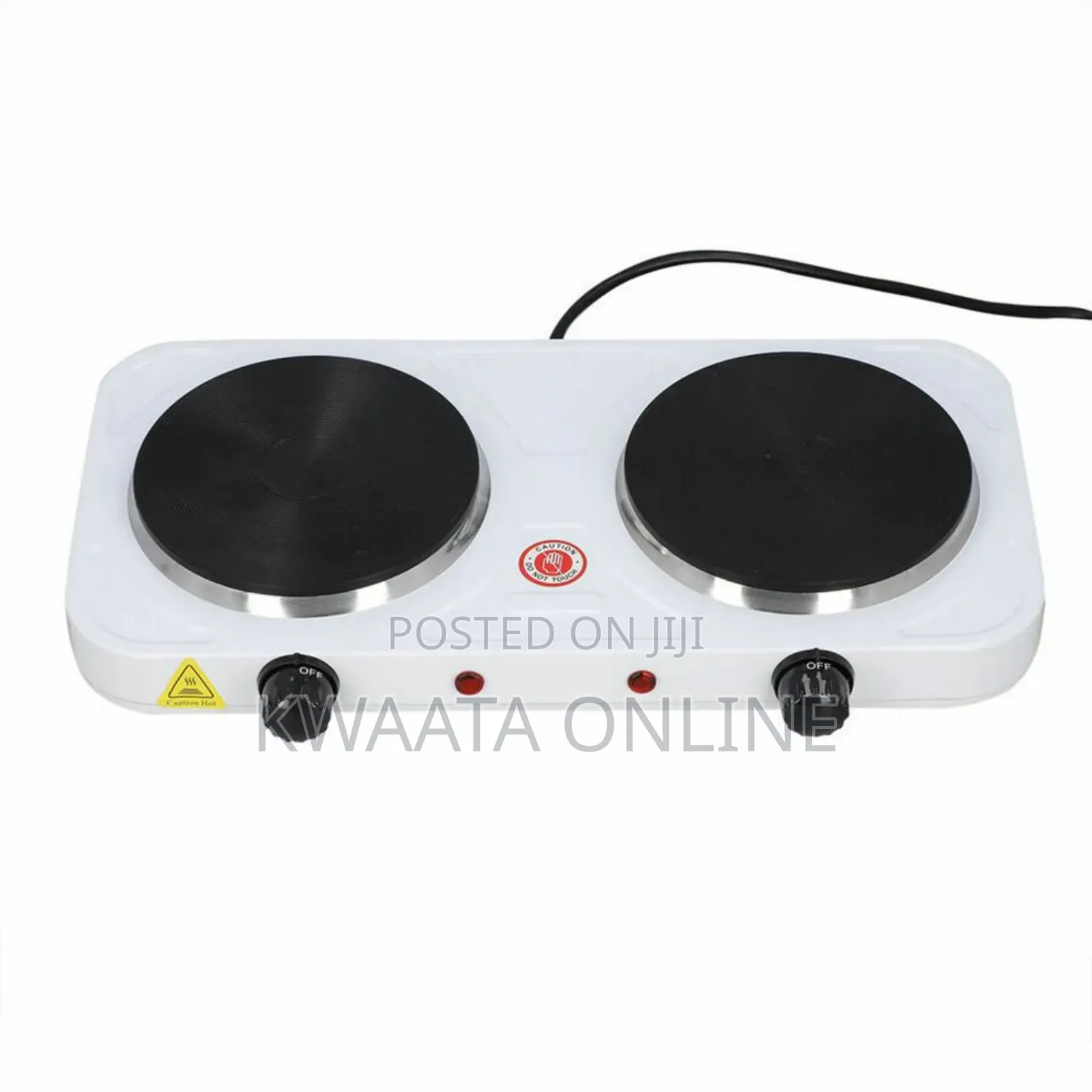 Hot Plate Double Burner Solid Hot Plate- White/Black