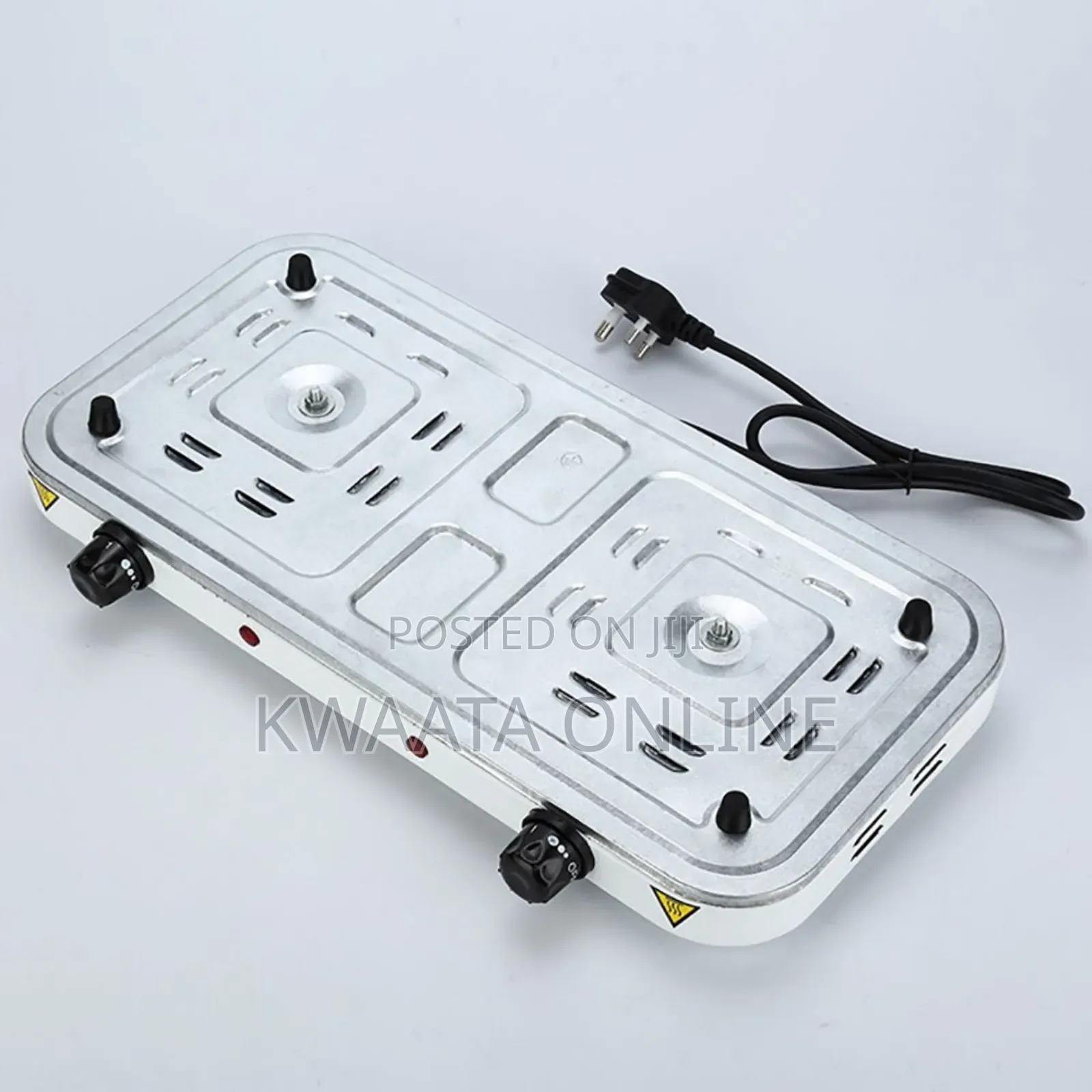 Hot Plate Double Burner Solid Hot Plate- White/Black
