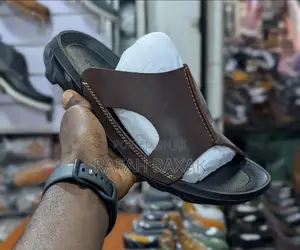 Original Dark Tan Ecco Push In Leather Sandals