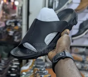 Original Black Ecco Push In Leather Sandals