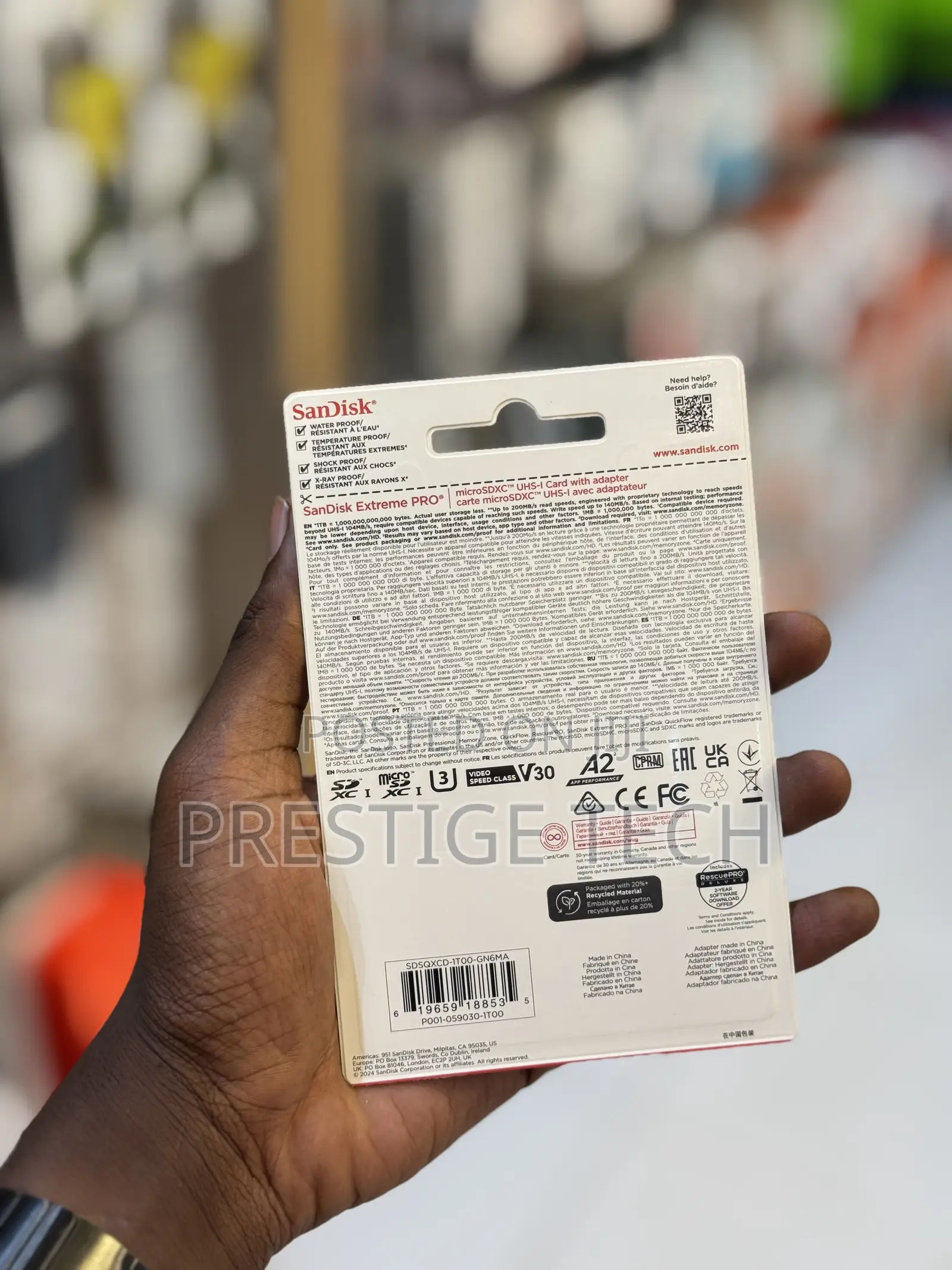 Sandisk 1tb Extreme Pro Microsd Memory Card 200mbps