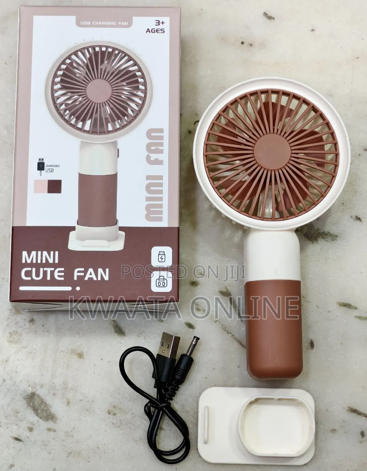 Mini Fan Hand Held Rechargeable 3 Speed - Milticolor