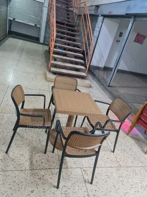 Outdoor Plastic Chairs and Table Brand New