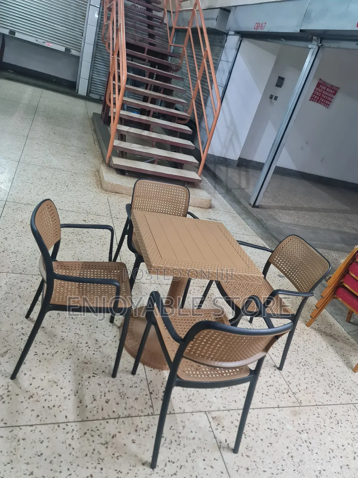 Outdoor Plastic Chairs and Table Brand New