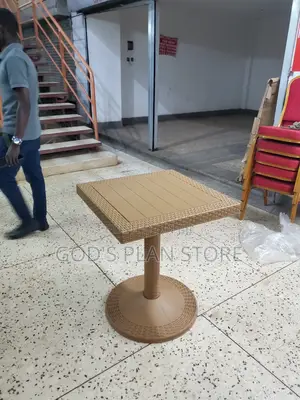 Square Ratten Plastic Table