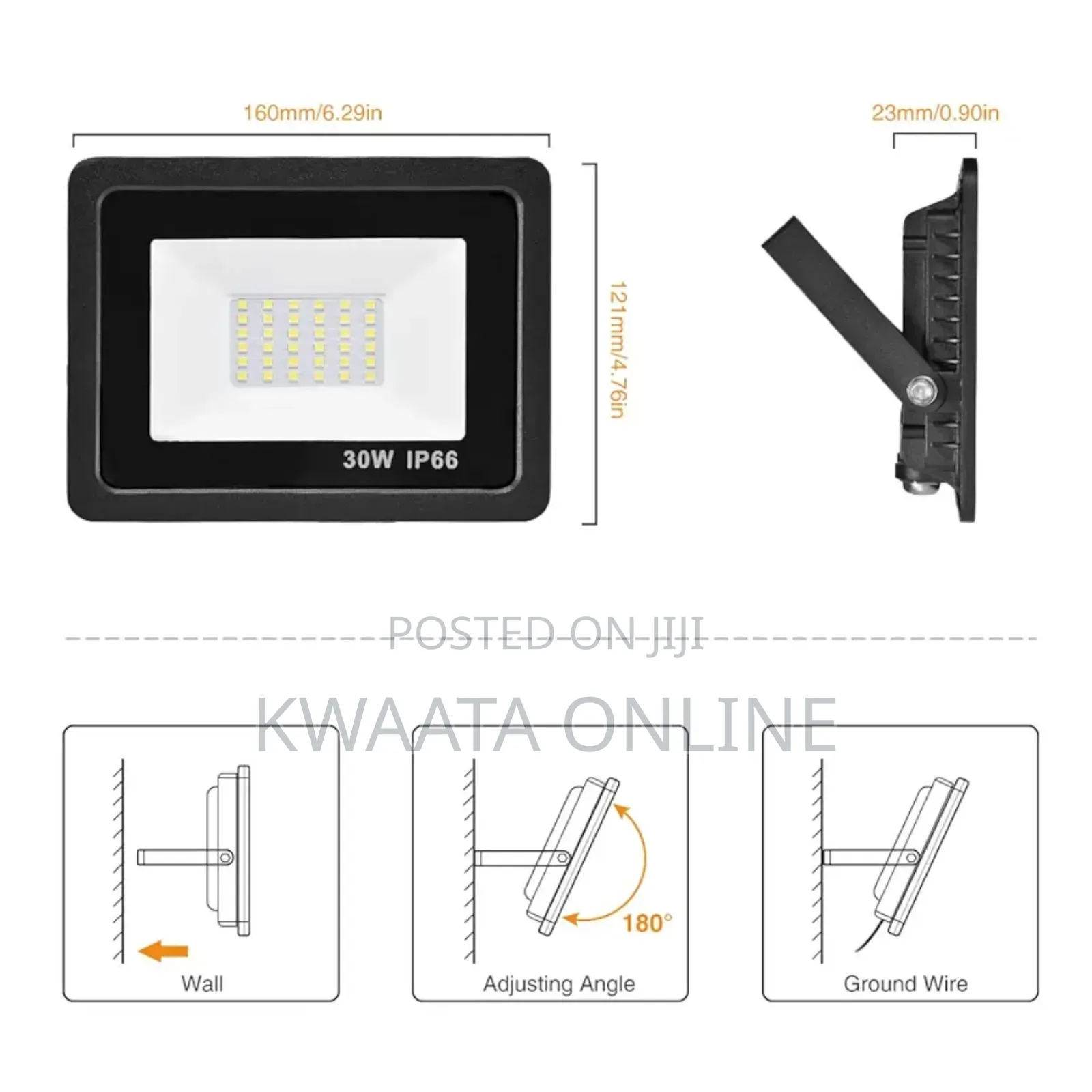 30w Led Flood Light Outdoor, Ip66 Security Light