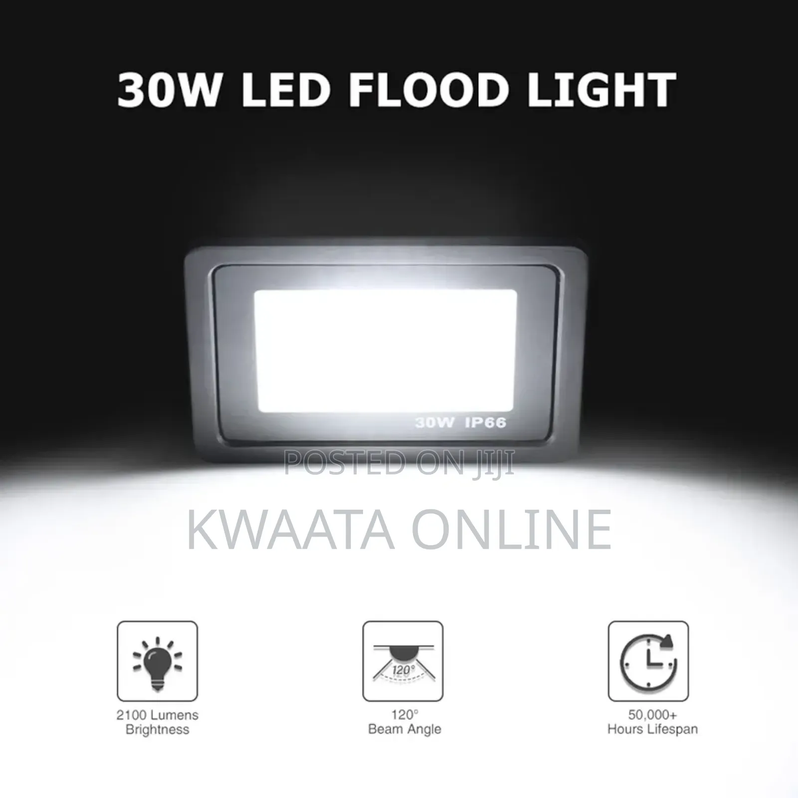 30w Led Flood Light Outdoor, Ip66 Security Light