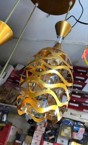 Goldish Pendant Lamp Holder for Bedroom