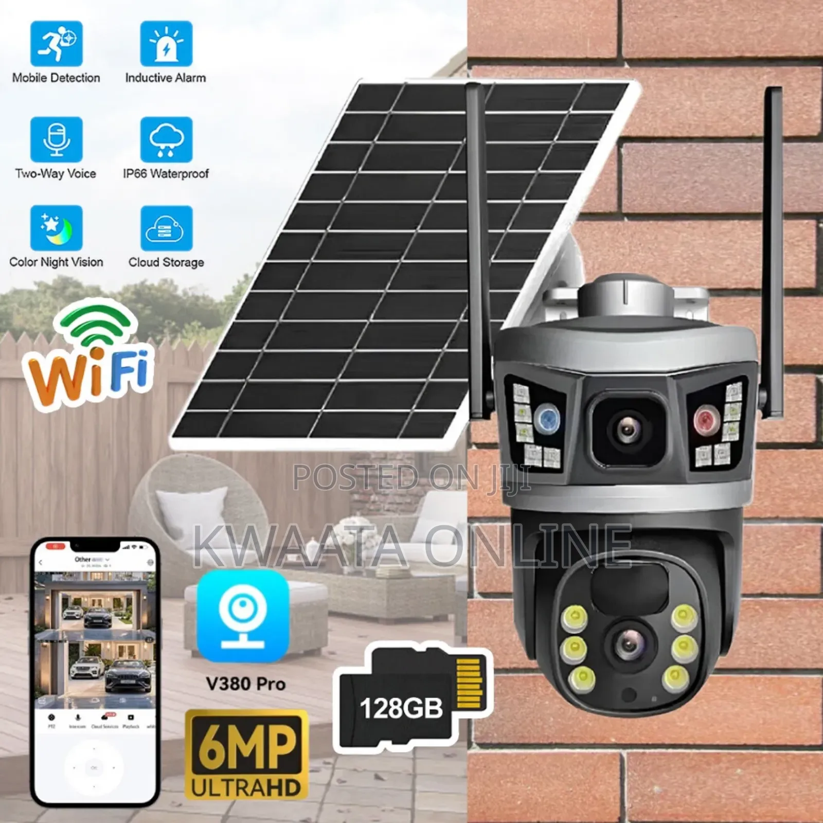 4g Solar 3in1 Outdoor CCTV Camera 2 Lens 3 Screen
