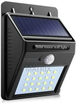 Led Pir Motion Sensor Solar Light Led Lamp - Black