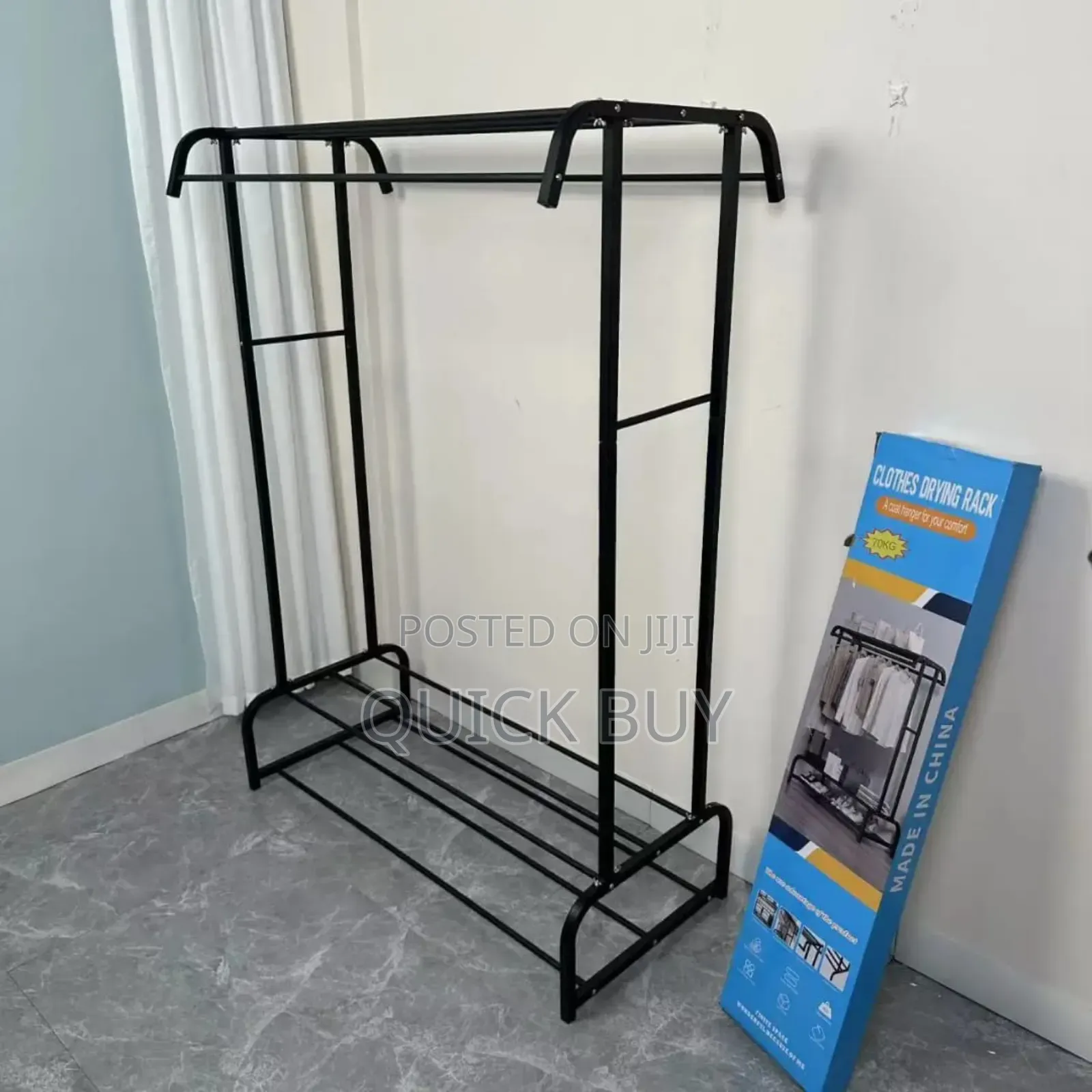 New Double Rod Clothing Garment Rack