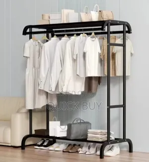 New Double Rod Clothing Garment Rack