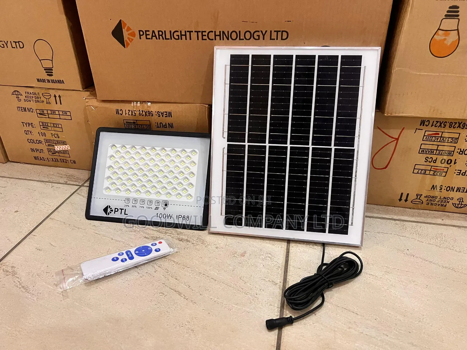 100w Pearl Solar Flood Light