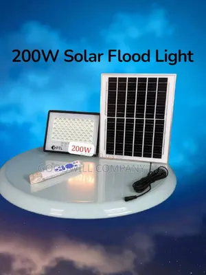 200w Solar Flood Light Pearl Class 1 With Lithium Battery