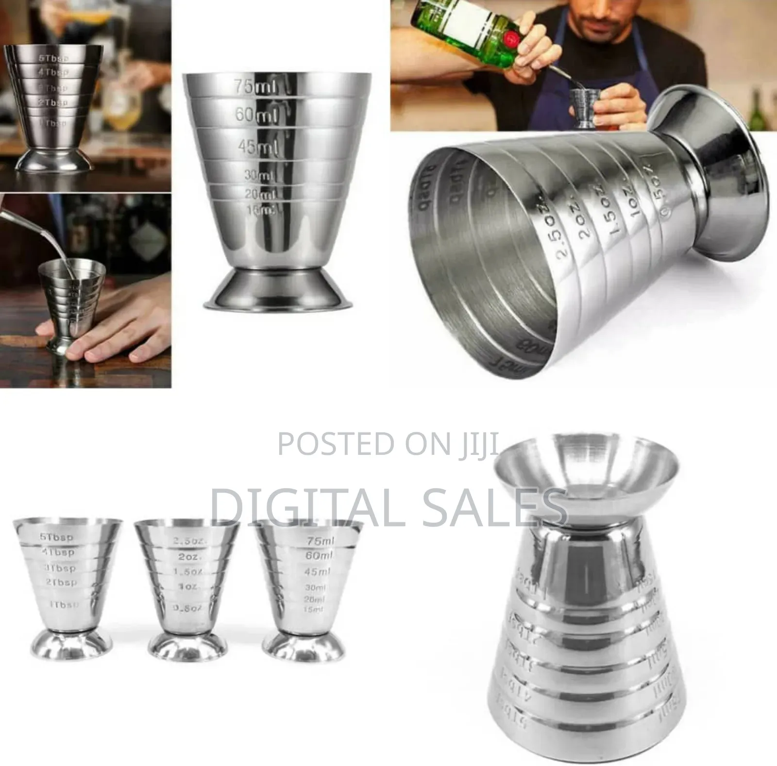 Stainless Steel Cocktail Measuring