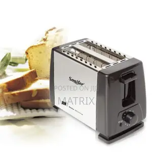 Hoffmans 2 Slice Electric Bread Toaster - Silver, Black